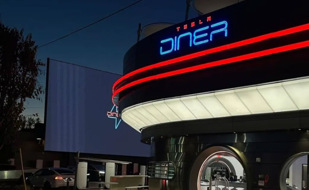 Tesla Diner Debuts in Hollywood