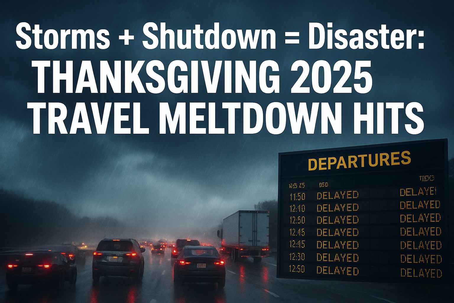 Storms + Shutdown = Disaster: Thanksgiving 2025 Travel Meltdown Hits
