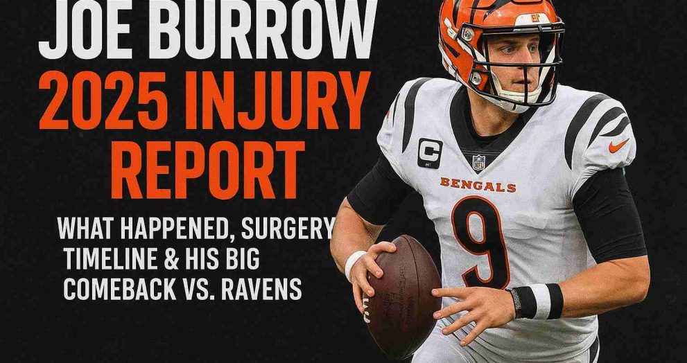 Joe Burrow 2025 Injury Report: What Happened, Surgery Timeline & His Big Comeback vs. Ravens