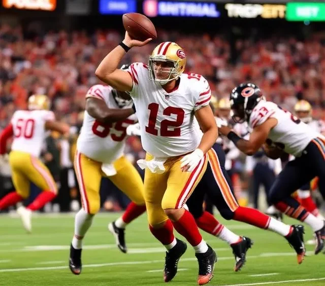 The San Francisco 49ers defeated the Chicago Bears 42-38 in a thrilling
