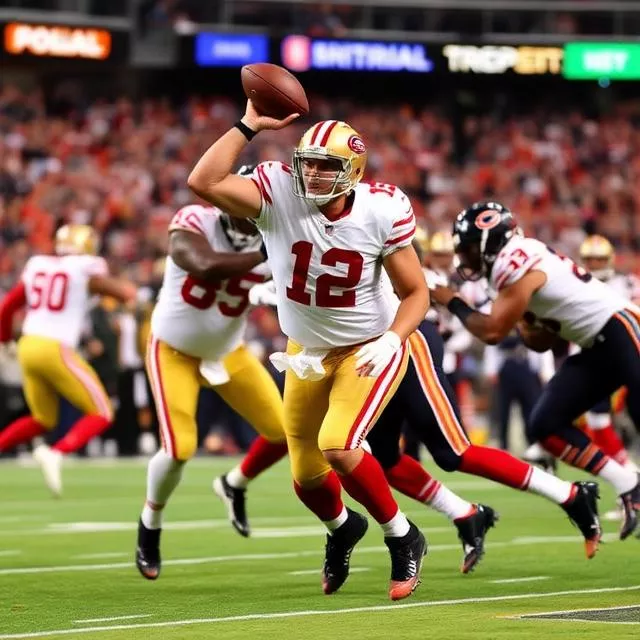 The San Francisco 49ers defeated the Chicago Bears 42-38 in a thrilling