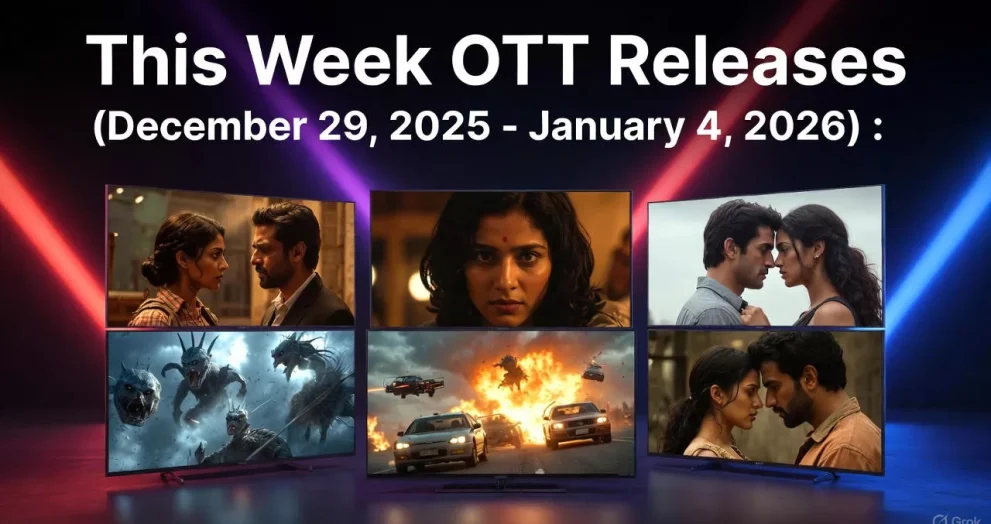 This Week OTT Releases (December 29, 2025 – January 4, 2026): New Movies & Web Series on Netflix, Prime Video, Disney+ Hotstar & More