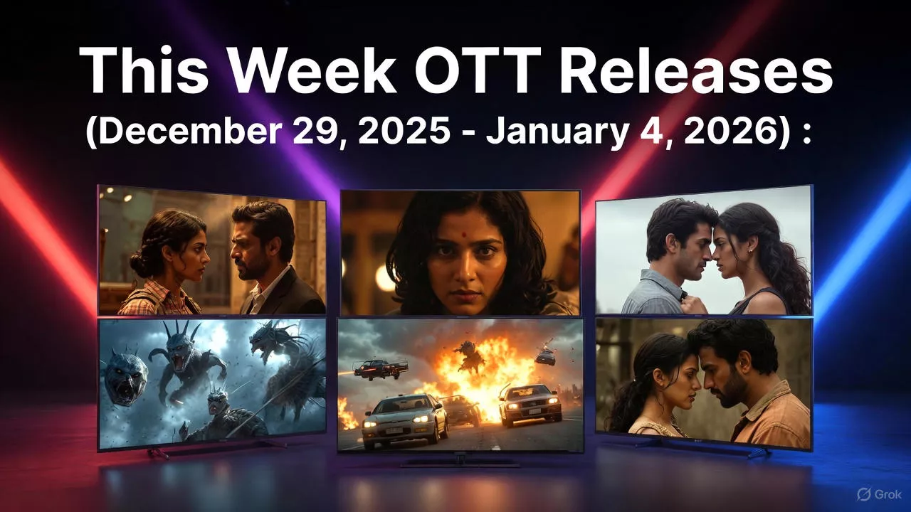 This Week OTT Releases (December 29, 2025 – January 4, 2026): New Movies & Web Series on Netflix, Prime Video, Disney+ Hotstar & More
