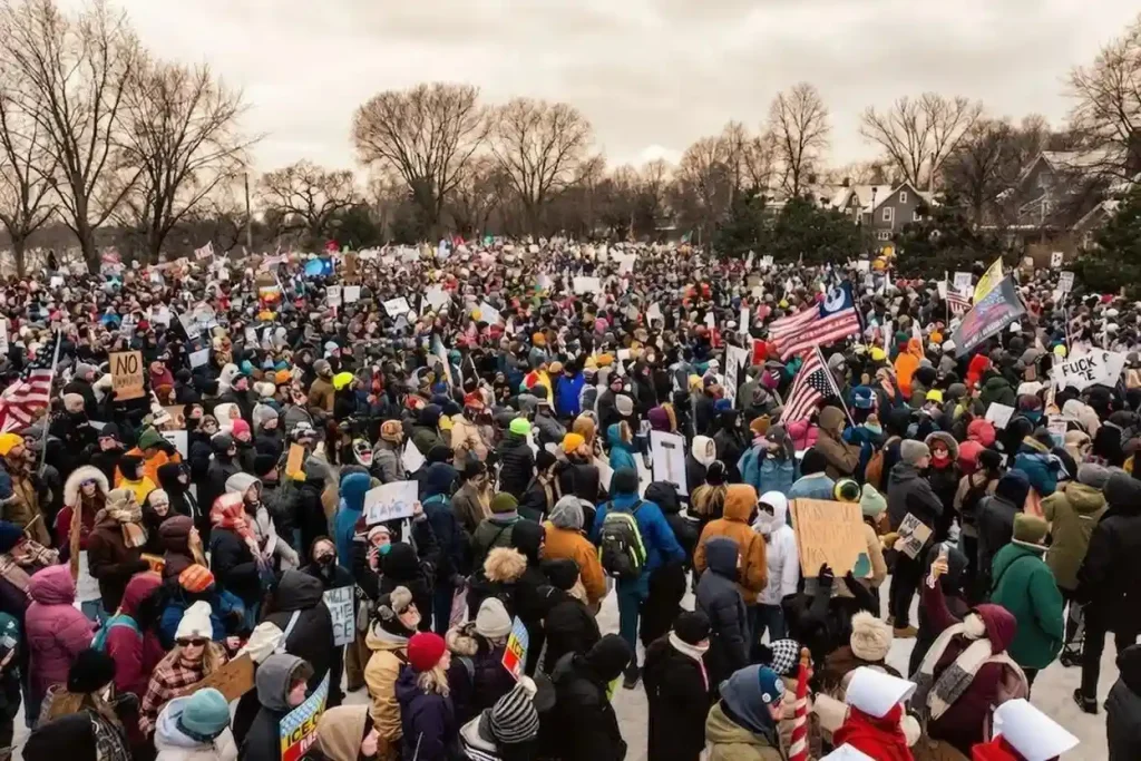 U.S. Ice Protests Escalate Across Cities After Fatal ICE Officer Shooting