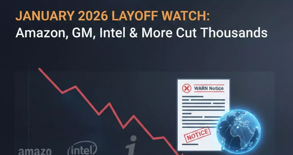 US Layoffs January 2026: Amazon, GM, Intel & More Cut Thousands – Latest WARN Notices & Job Market Trends