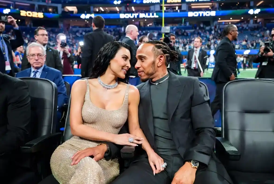 Kim Kardashian & Lewis Hamilton’s Super Bowl Romance