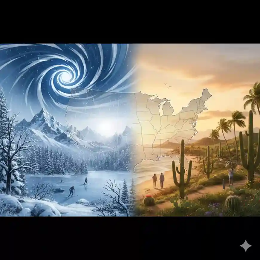 Frigid North, Milder South: US Weather Pattern This Week