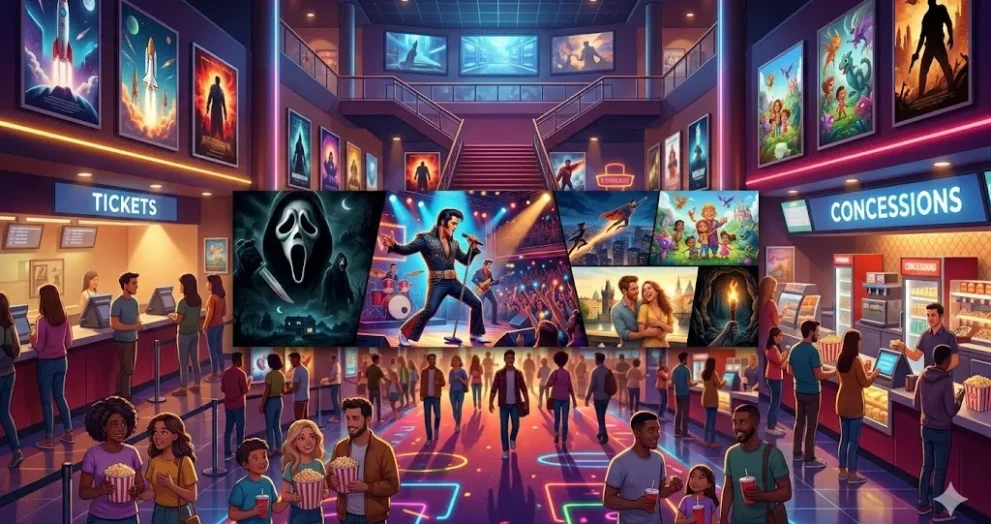 USA Movie Releases This Weekend : Scream 7, Elvis Concert & More