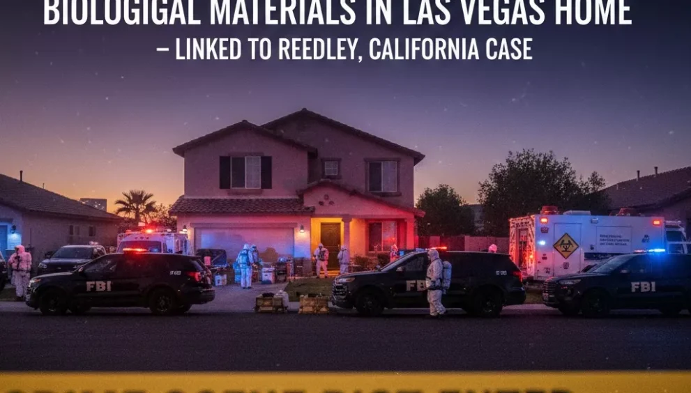 FBI Raid Finds Suspected Illegal Biological Materials in Las Vegas Home