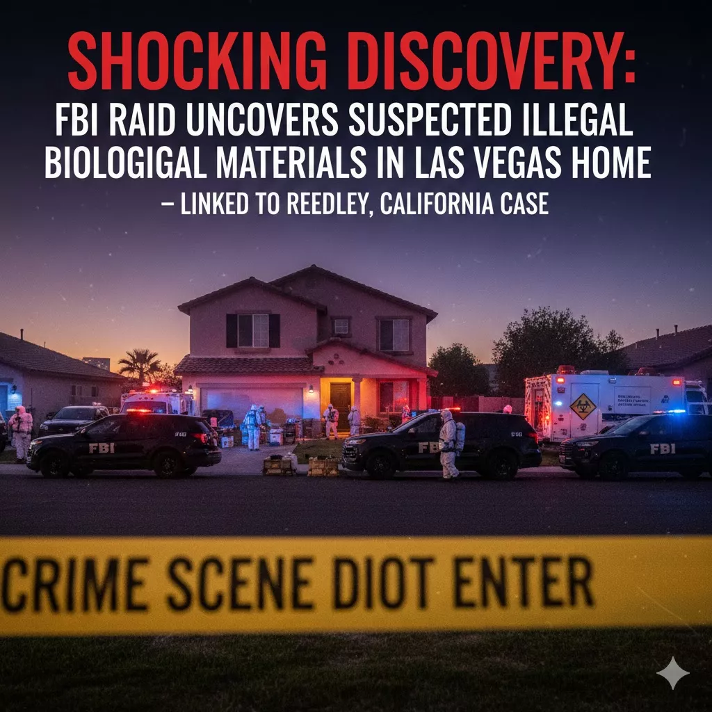 FBI Raid Finds Suspected Illegal Biological Materials in Las Vegas Home