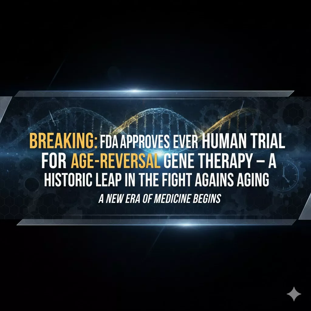 BREAKING: FDA Approves First-Ever Human Trial for Age-Reversal Gene Therapy – A Historic Leap in the Fight Against Aging