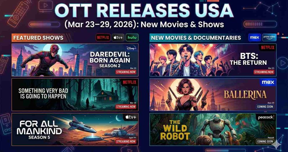 OTT Releases USA (Mar 23–29, 2026): New Movies & Shows