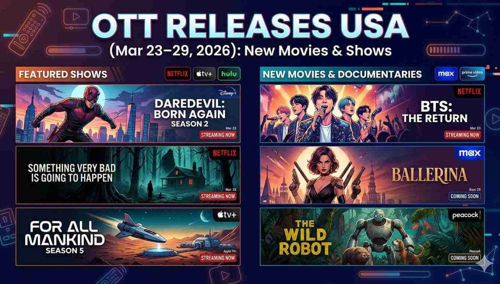 OTT Releases USA (Mar 23–29, 2026): New Movies & Shows
