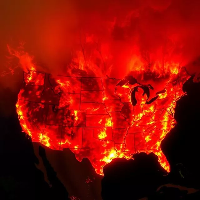 US Wildfires Rage as Severe Storm Threats Grow