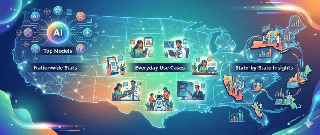 AI Usage by Americans in 2026: Nationwide Stats, Top Models, Everyday Use Cases & State-by-State Insights