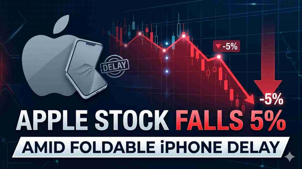 Apple Stock Falls 5% Amid Foldable iPhone Delay