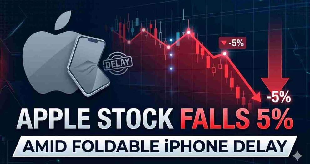 Apple Stock Falls 5% Amid Foldable iPhone Delay