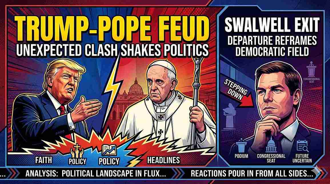 Trump-Pope Feud, Swalwell Exit Shake Politics