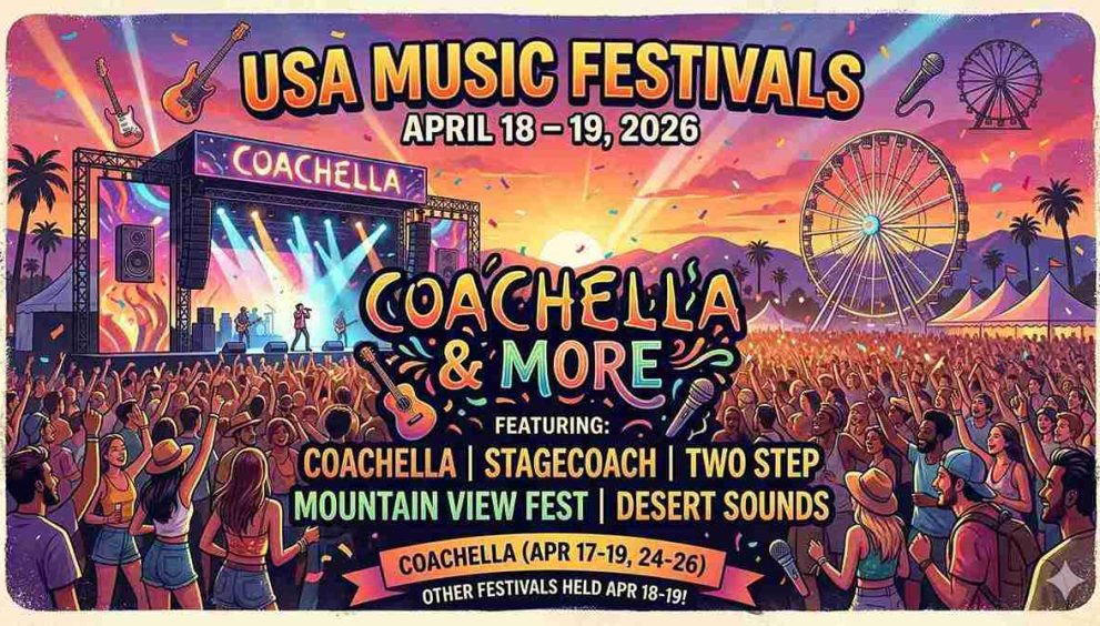 USA Music Festivals Apr 18–19: Coachella & More