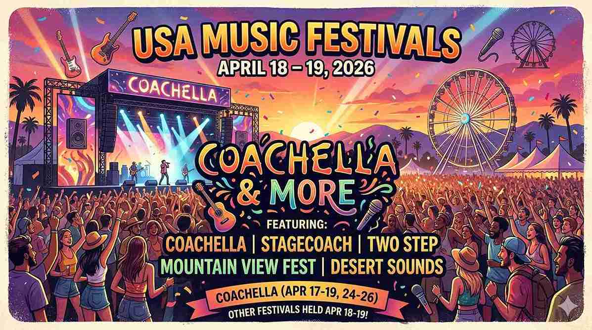 USA Music Festivals Apr 18–19: Coachella & More